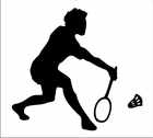 Badminton Wandtattoo Bild 2