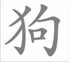 Hund Chinesisches Tierkreiszeichen Wanddeko Bild 2