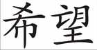 Hoffnung Chinesische Schriftzeichen Wandtattoo Bild 2