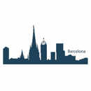 Stadtsilhouette Barcelona Wandmotiv Bild 2