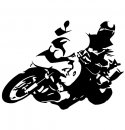 Wandtattoo Motorradfahrer Bild 2