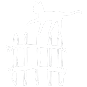 Katze auf Zaun - Wandgestaltung Transparent